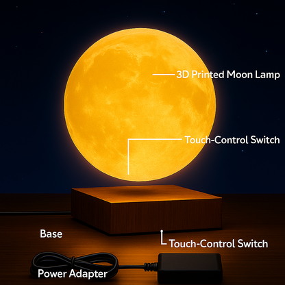 3D Magnetic Floating Levitating Moon Lamp