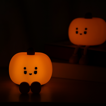 Pumpkin Lamp Small Night Lamp Halloween Silicone Pat Lamp Ambience Light