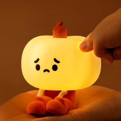 Pumpkin Lamp Small Night Lamp Halloween Silicone Pat Lamp Ambience Light